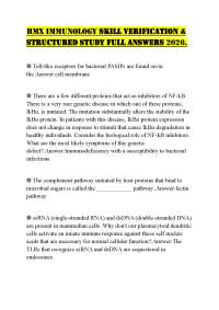 HMX IMMUNOLOGY SKILL VERIFICATION & STRUCTURED STUDY FULL ANSWERS 2026.