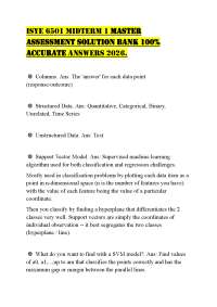 ISYE 6501 MIDTERM 1 MASTER ASSESSMENT SOLUTION BANK 100% ACCURATE ANSWERS 2026.