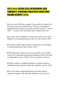 ISYE 6644 EXAM FULL QUESTIONS AND CORRECT ANSWERS PRACTICE SOLUTION EXAMS SCRIPT 2026