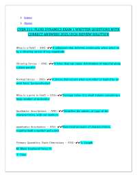 CVEN 311 - FLUID DYNAMICS EXAM 1 WRITTEN QUESTIONS WITH CORRECT ANSWERS 2025-2026 REVIEW S