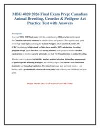 MBG 4020 Final Exam 2026: Canadian Animal Breeding & Genetics Practice Test with Answers