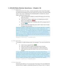 Maternity Nursing Unit 3 Review Questions