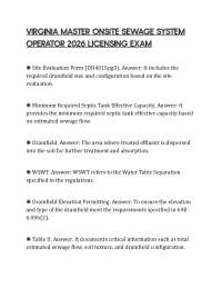 VIRGINIA MASTER ONSITE SEWAGE SYSTEM OPERATOR 2026 LICENSING EXAM