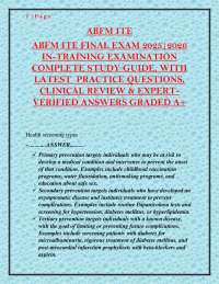 ABFM ITE – American Board of Family Medicine In-Training Examination