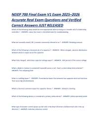 NEIEP 700 Final Exam V1 Exam 2025–2026 Accurate Real Exam Questions and Verified Answers