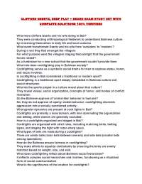 Clifford Geertz's Deep Play: Exam Q&A with Verified Solutions
