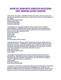 ISCOR 301 Exam Questions and Verified Solutions: Conflict and Insurgency