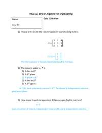Applied Linear Algebra Quiz
