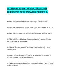 1B MASS HOISTING ACTUAL EXAM 2026 QUESTIONS WITH ANSWERS GRADED A+