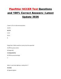 Pipefitter NCCER Test Questions and Answers: 2026 Update