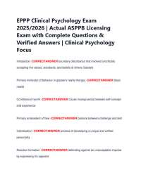 Clinical Psychology Exam Prep: Questions and Verified Answers