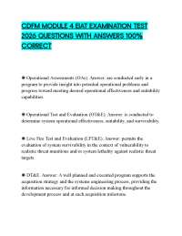 CDFM MODULE 4 EIAT EXAMINATION TEST 2026 QUESTIONS WITH ANSWERS 100% CORRECT