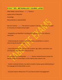 TEFL Methodology: Effective Teaching Strategies and Lesson Planning