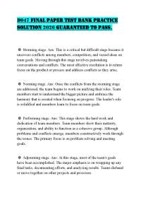 D047 FINAL PAPER TEST BANK PRACTICE SOLUTION 2026 GUARANTEED TO PASS.