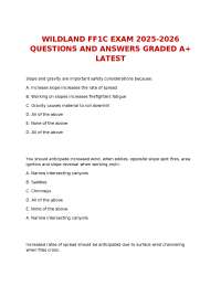 Wildland Firefighting Exam Questions and Answers 2025-2026