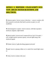 LIFESCI 7C MIDTERM 2 EXAM SCRIPT 2026 VIEW AHEAD TESTED QUESTIONS AND SOLUTIONS.