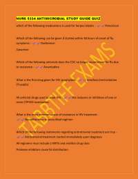 Antimicrobial Medications and Resistance: A Study Guide Quiz