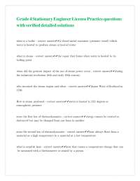 Stationary Engineer License Practice Questions with Verified Solutions
