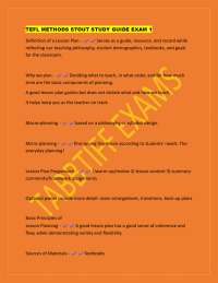 TEFL Methods: Comprehensive Study Guide for Exam Preparation