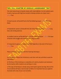 TEFL Module 6 Assessment Test: Questions and Answers