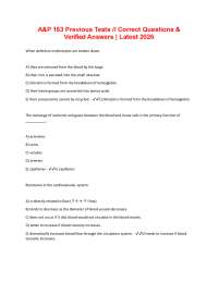 Anatomy and Physiology: Cardiovascular System Practice Questions