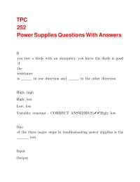 Power Supplies: Questions and Answers for Electronics Engineering