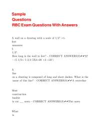 Construction and Building Codes Exam Questions with Answers