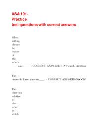 Sailing Practice Test Questions with Correct Answers
