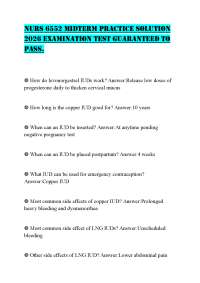 NURS 6552 MIDTERM PRACTICE SOLUTION 2026 EXAMINATION TEST GUARANTEED TO PASS.