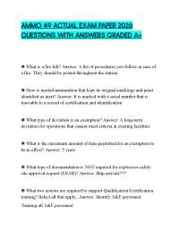 AMMO 49 ACTUAL EXAM PAPER 2026 QUESTIONS WITH ANSWERS GRADED A+