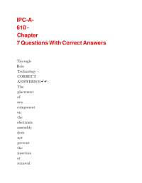 IPC-A610 Through Hole Technology Questions and Answers