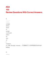 ASA Sailing Exam Review Questions with Correct Answers