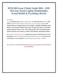 HTH 100 Exam 2 Study Guide: Social Capital, Relationships & Sexual Health