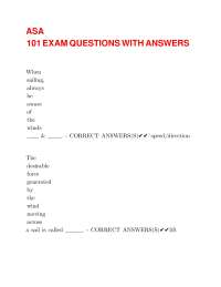 Sailing Exam Questions with Answers