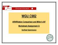 Healthcare Affiliation Comparison Worksheet: Strategic Analysis and Impact Assessment