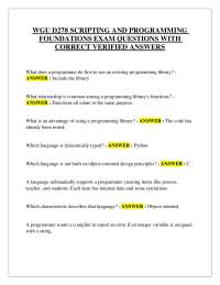 Scripting and Programming Foundations Exam Q&A