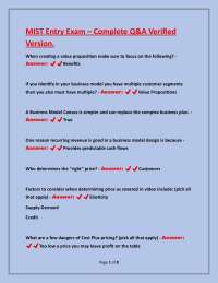 MIST Entry Exam – Complete Q&A Verified Version.