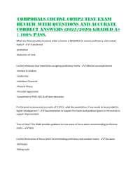 Corporals Course COMP2 Test Exam Review: Questions and Answers (2025/2026)