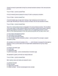 Introducing New Product-Introduction to Business-Project Report, Study Guides, Projects, R