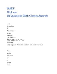 WSET Diploma D1: Viticulture Questions and Answers