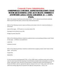 Corporals Course Administration Test: Questions and Answers (2025/2026)