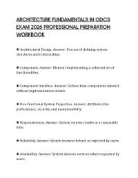 ARCHITECTURE FUNDAMENTALS IN ODCS EXAM 2026 PROFESSIONAL PREPARATION WORKBOOK