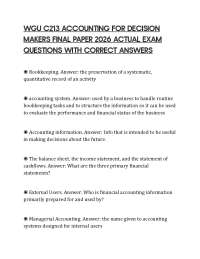 WGU C213 OBJECTIVE ASSESSMENT ACTUAL EXAM SCRIPT 2026 QUESTIONS WITH ANSWERS GRADED A
