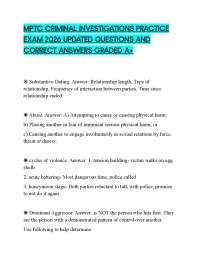 MPTC CRIMINAL INVESTIGATIONS PRACTICE EXAM 2026 UPDATED QUESTIONS AND CORRECT ANSWERS GRAD