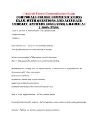 Corporals Course Communications Exam: Questions and Answers (2025/2026)