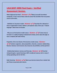 UGA MIST 2090 Final Exam – Verified Assessment Version.