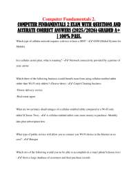Computer Fundamentals 2 Exam Questions and Answers (2025/2026)