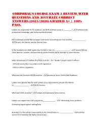 Corporal's Course Exam 1 Review: Questions and Answers (2025/2026)