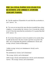 PHY 204 FINAL PAPER 2026 EXAM FULL QUESTIONS AND CORRECT ANSWERS ALREADY PASSED.