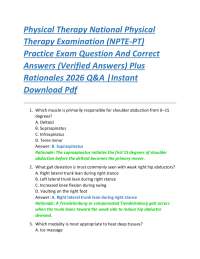 NPTE-PT Practice Exam: Questions and Verified Answers 2026
